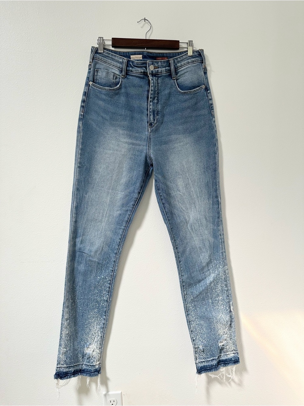 Anthropology Pilcro Women's Jeans The Cigarette Bleach Splatter Size 31 Tall